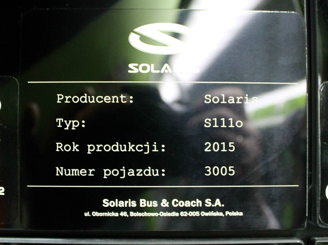 Holstin, Solaris Tramino S111o N°. 3005