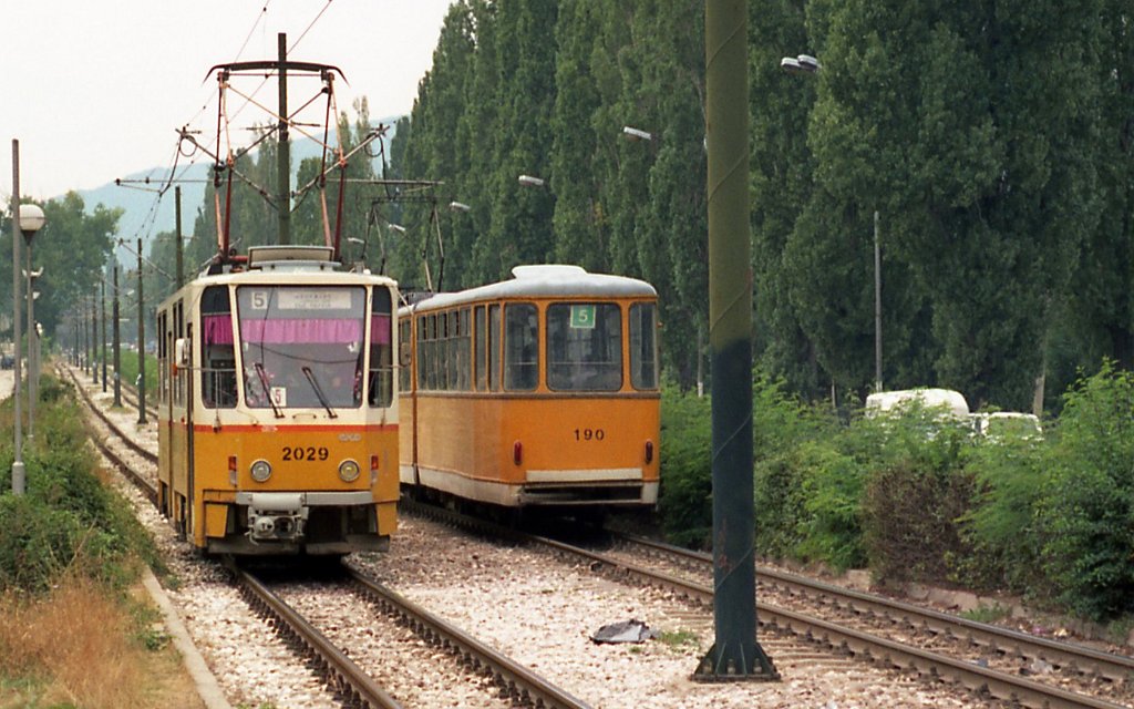 София, Tatra T6A2B № 2029; София — Исторически снимки — Трамвайни мотриси (1990–2010)