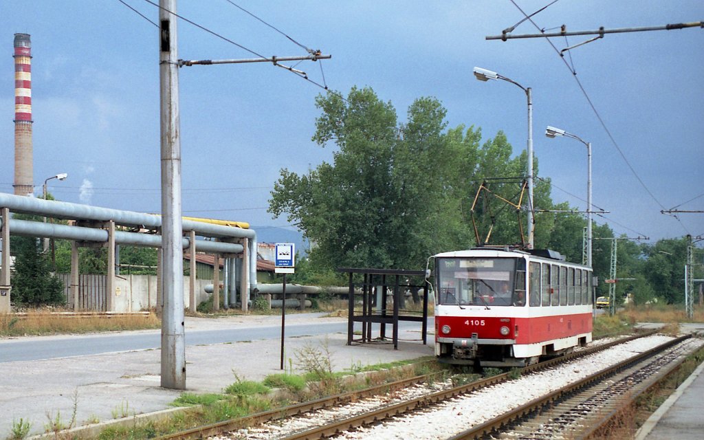 Szófia, Tatra T6B5B — 4105; Szófia — Historical — Тramway photos (1990–2010)