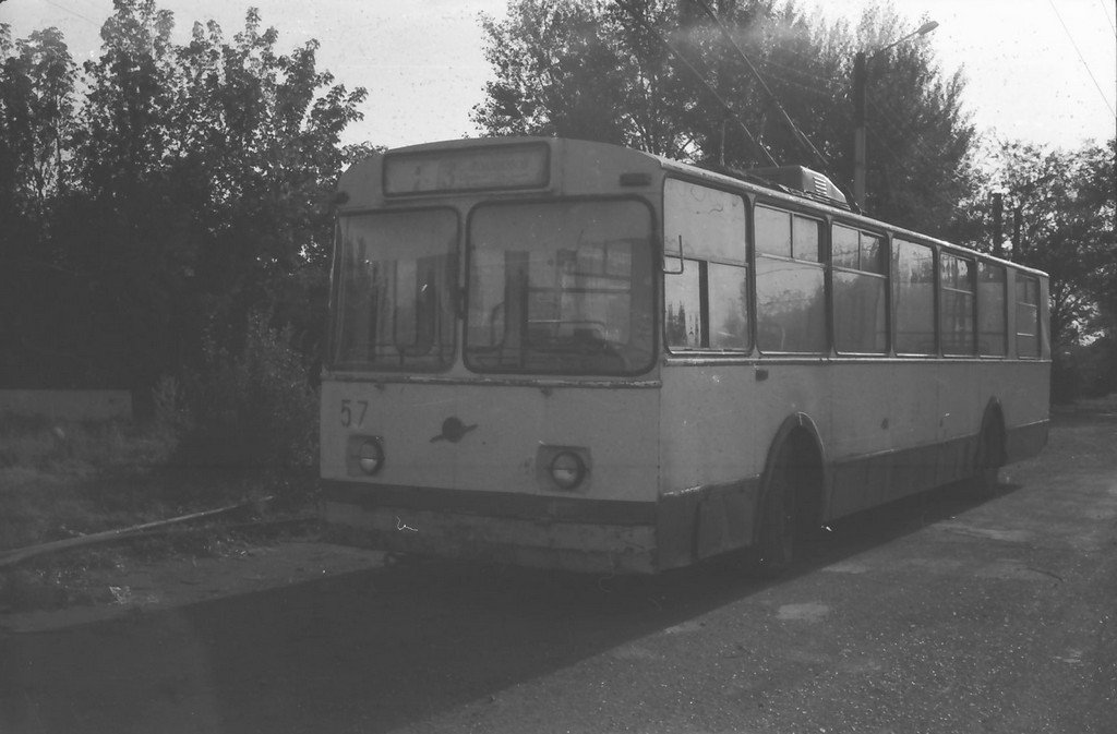 Karaganda, ZiU-682V # 57; Karaganda — Old photos (up to 2000 year); Karaganda — Trolleybus Depot