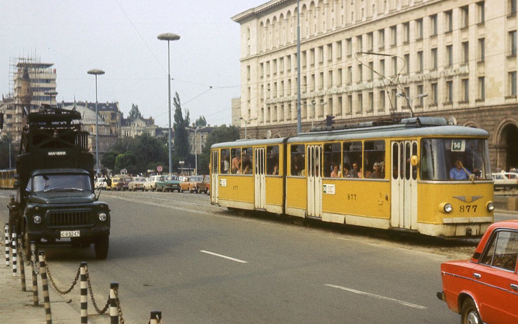 Sofia, Sofia-65 Nr. 877; Sofia — Historical — Тramway photos (1945–1989); Sofia — Service vehicles