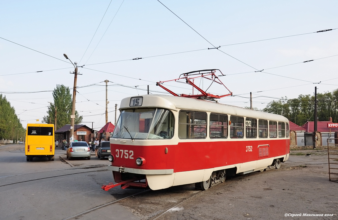 Донецк, Tatra T3SU (двухдверная) № 3752