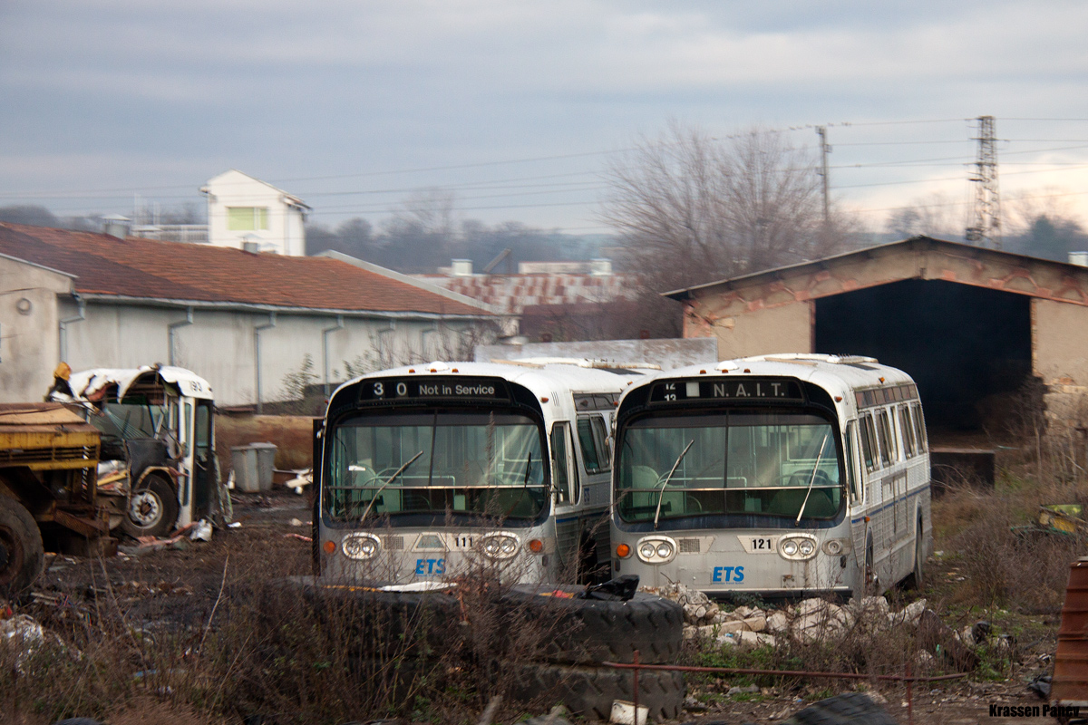 Burgas, General Motors/Brown Boveri HR150G nr. 193; Burgas, General Motors/Brown Boveri HR150G nr. 111; Burgas, General Motors/Brown Boveri HR150G nr. 121; Edmonton — Edmonton Fishbowl Trolleybuses at the seaport in Burgas, Bulgaria; Plovdiv — The Fishbowl Trolleybuses from Canada