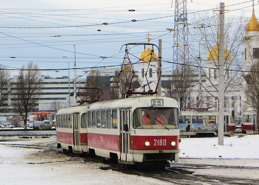 Самара, Tatra T3SU (двухдверная) № 2180