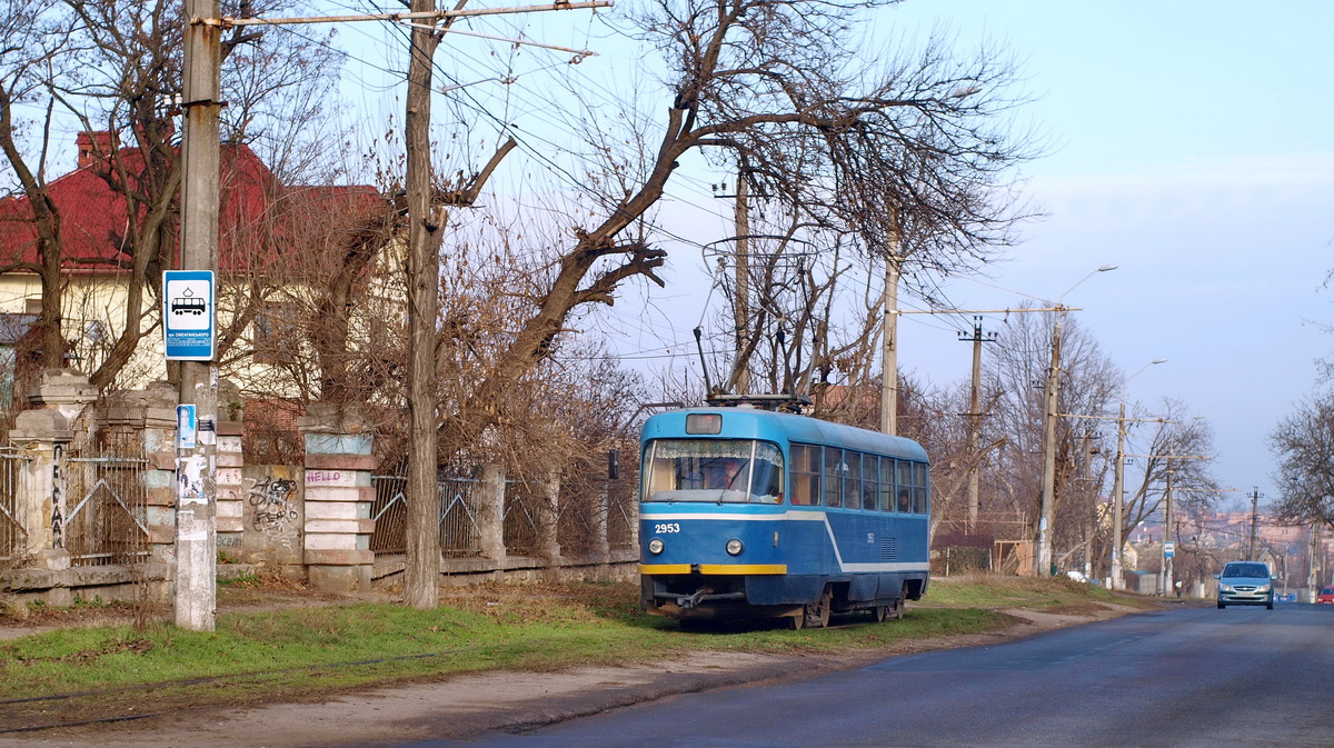 Одесса, Tatra T3R.P № 2953; Одесса — Трамвайные линии: Большой Фонтан → 411-я Батарея