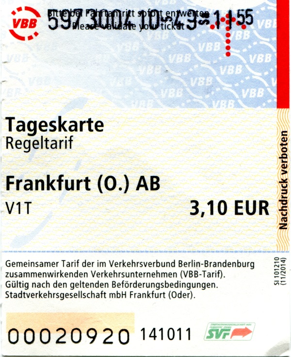 Frankfurt an der Oder — Tickets