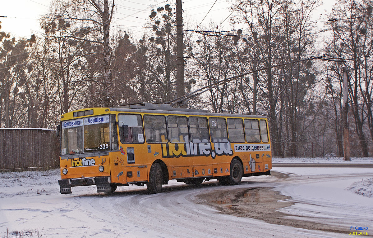 Черновцы, Škoda 14Tr03 № 335; Черновцы — Конечные остановки