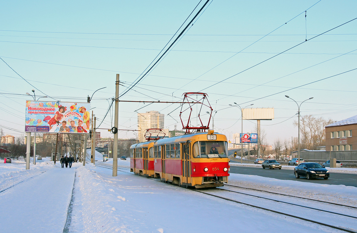 Екатеринбург, Tatra T3SU № 654