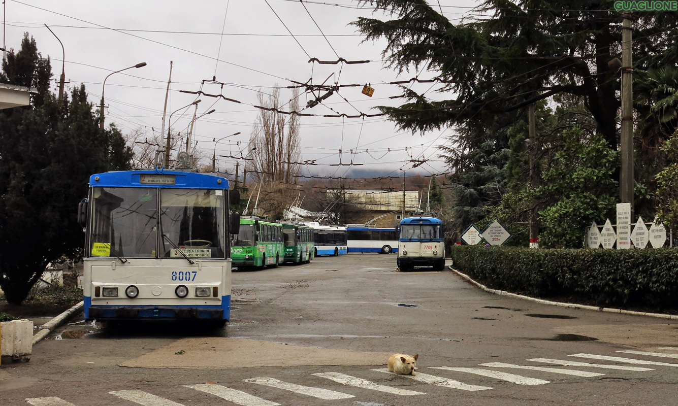 Crimean trolleybus, Škoda 14Tr02/6 № 8007; Crimean trolleybus, Škoda 9TrH27 № 7706