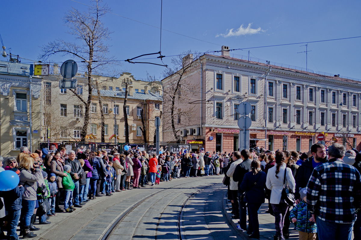 Москва — Парад к 116-летию трамвая 11 апреля 2015