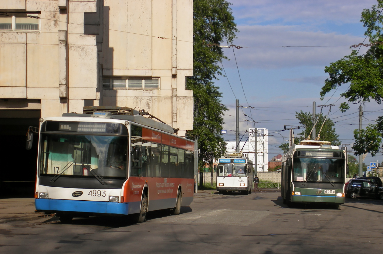 Saint-Petersburg, VMZ-5298.01 (VMZ-463) č. 4993; Saint-Petersburg, VMZ-5298-22 č. 4665; Saint-Petersburg, VMZ-5298.01 (VMZ-463) č. 4204; Saint-Petersburg — Terminal stations