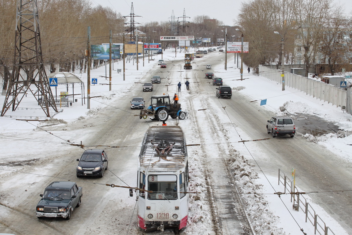 Tšeljabinsk, 71-605 (KTM-5M3) № 1320; Tšeljabinsk — Snowfall on April 25, 2014 and elimination of its consequences
