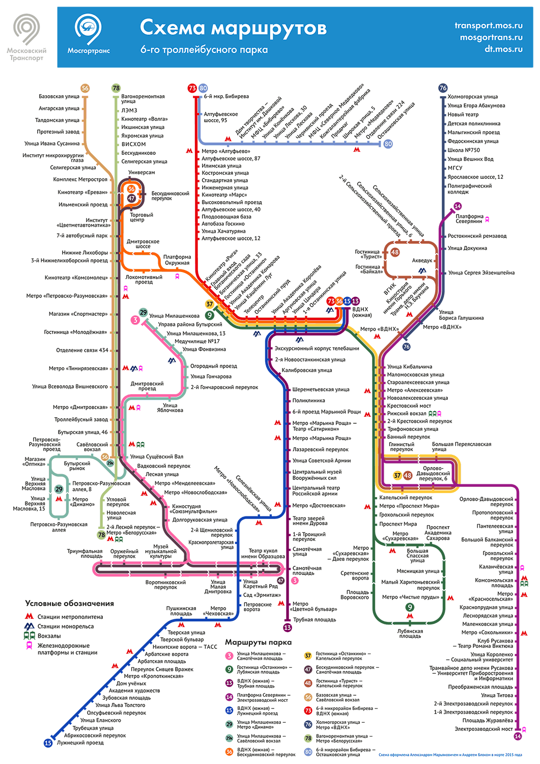 Moskwa — Individual Route Maps