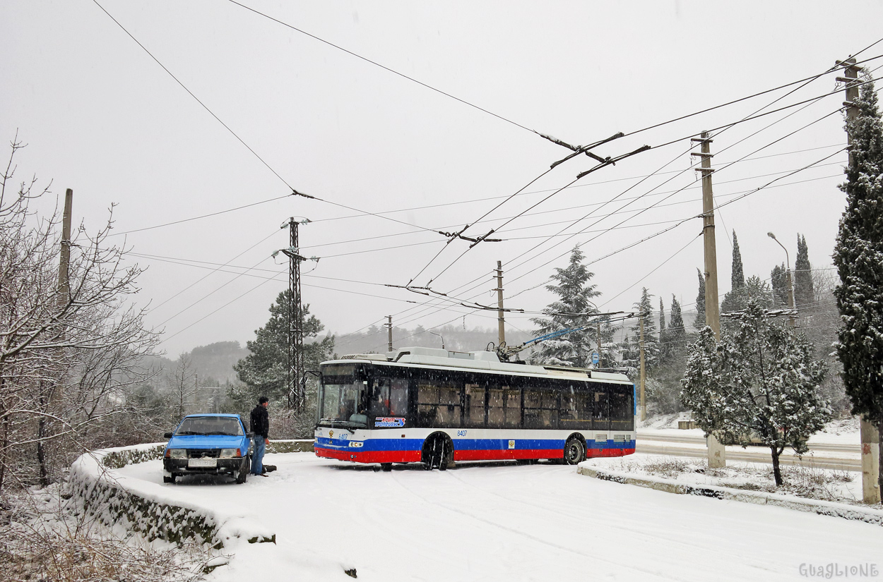 Крымский троллейбус, Богдан Т70115 № 8407; Крымский троллейбус — Конечные станции и разворотные кольца