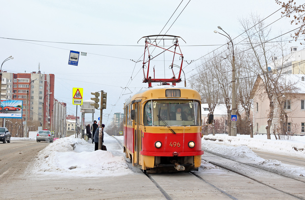 Yekaterinburg, Tatra T3SU (2-door) Nr 496