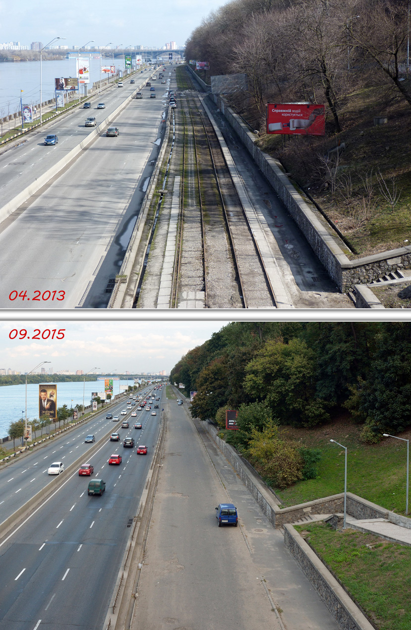 Киев — Проект "Прошлое и настоящее"; Киев — Трамвайные линии: Закрытые линии