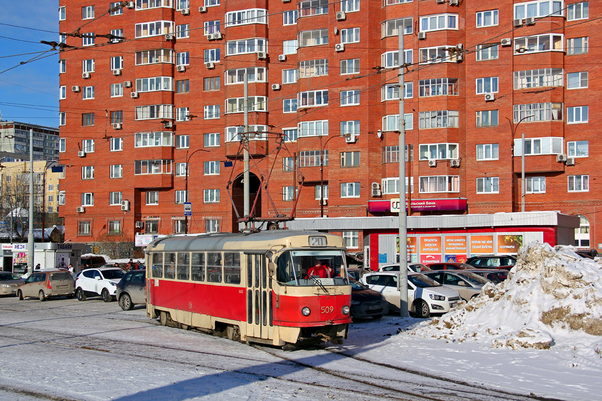 Jekatěrinburg, Tatra T3SU (2-door) č. 509