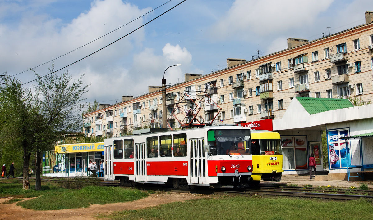 Волгоград, Tatra T6B5SU № 2848; Волгоград, Tatra T3SU (двухдверная) № 2612