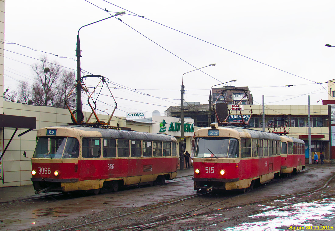 Харьков, Tatra T3SU № 3066; Харьков, Tatra T3SU № 515