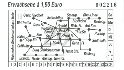 Галле — Проездные документы