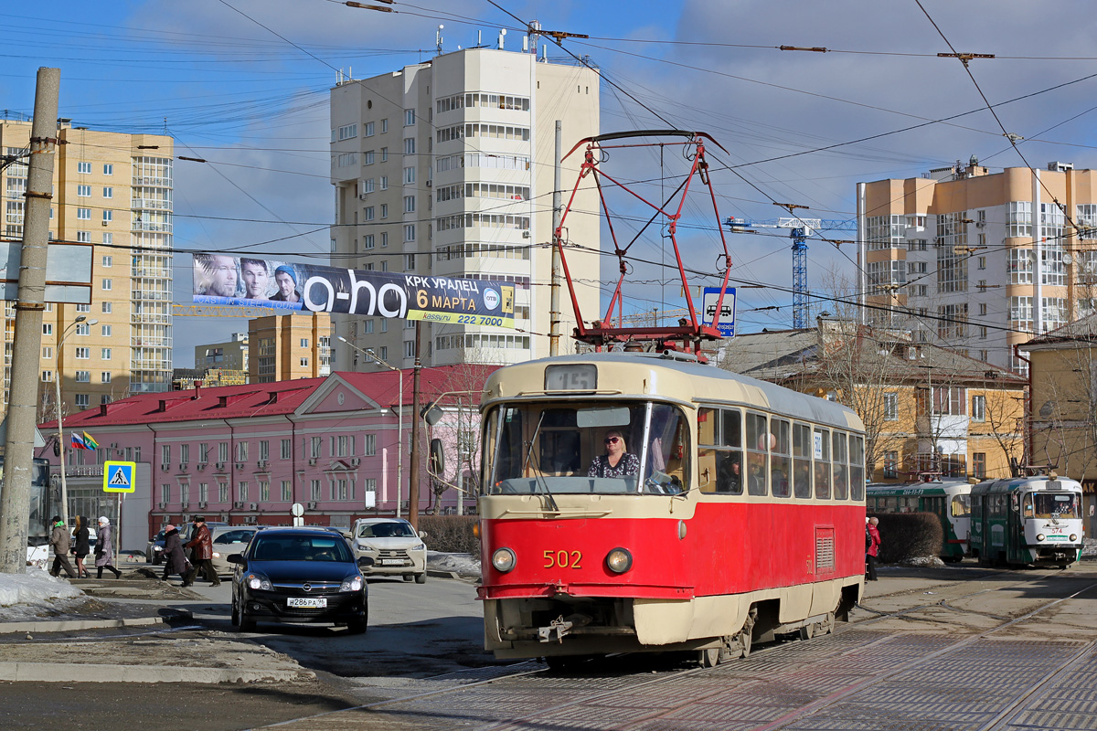 Екатеринбург, Tatra T3SU (двухдверная) № 502