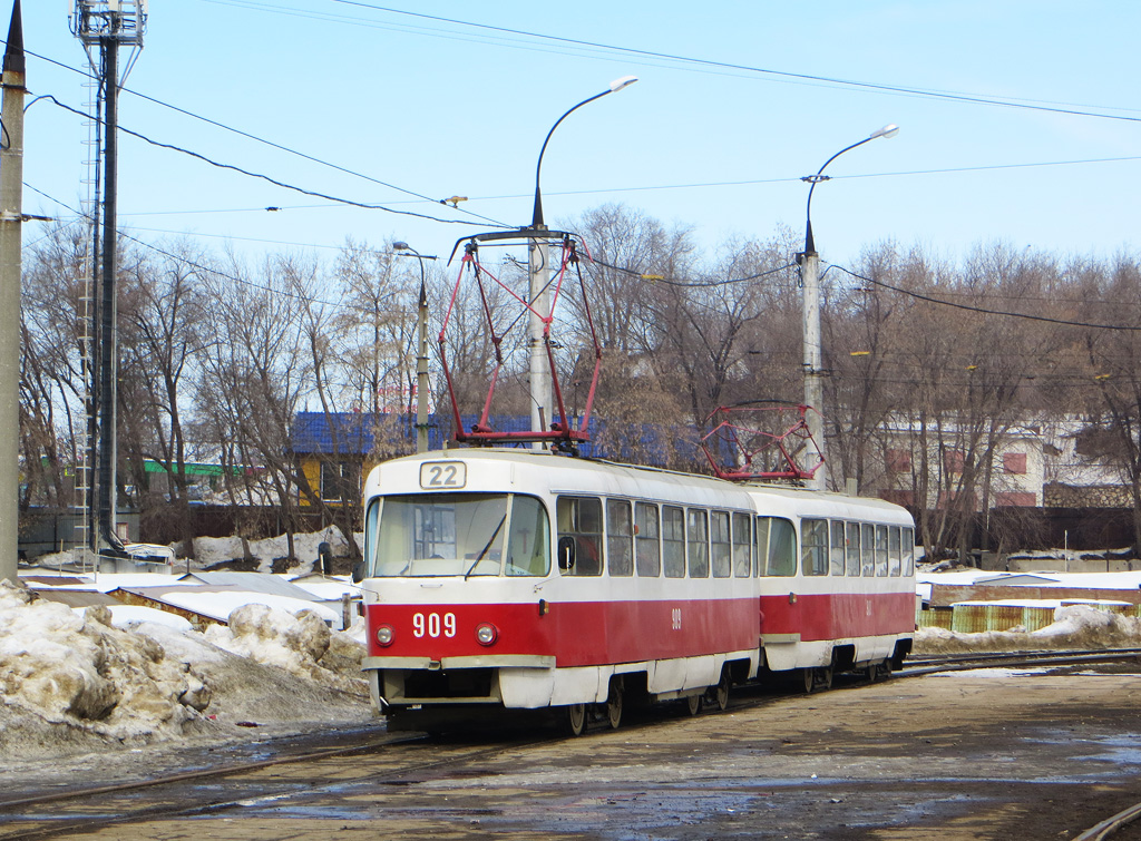 Самара, Tatra T3SU (двухдверная) № 909
