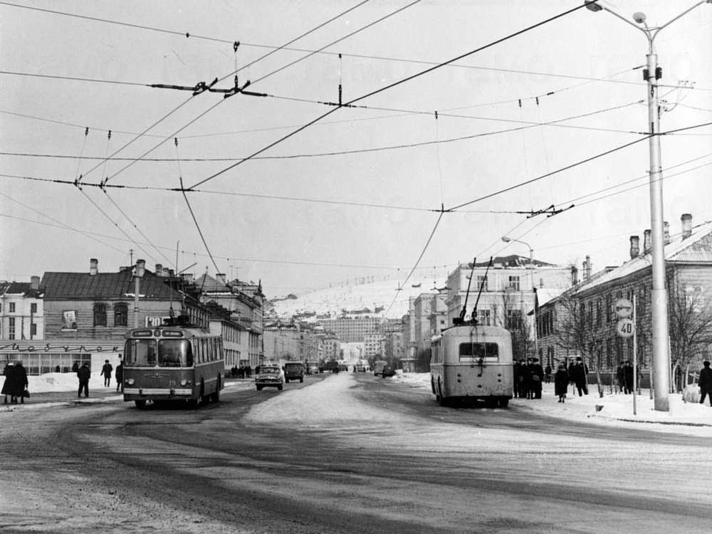 Мурманск — Старые фотографии — Фото — Городской электротранспорт