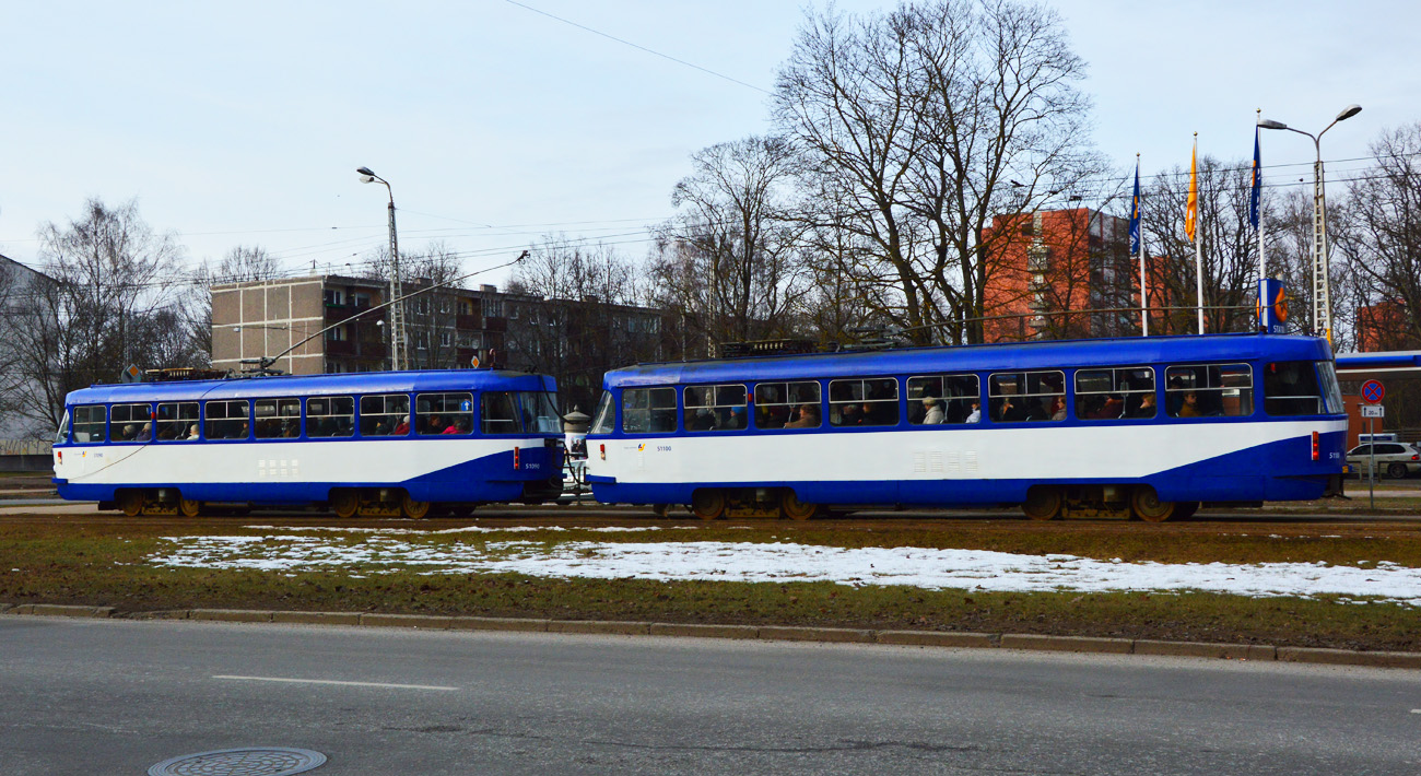Рига, Tatra T3A № 51090; Рига, Tatra T3A № 51100