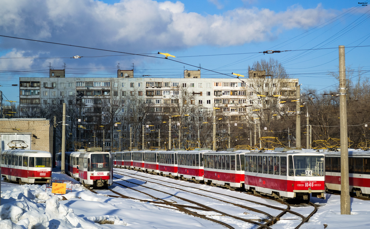 Самара, Tatra T3RF № 1206; Самара, Tatra T6B5SU № 1046; Самара — Северное трамвайное депо