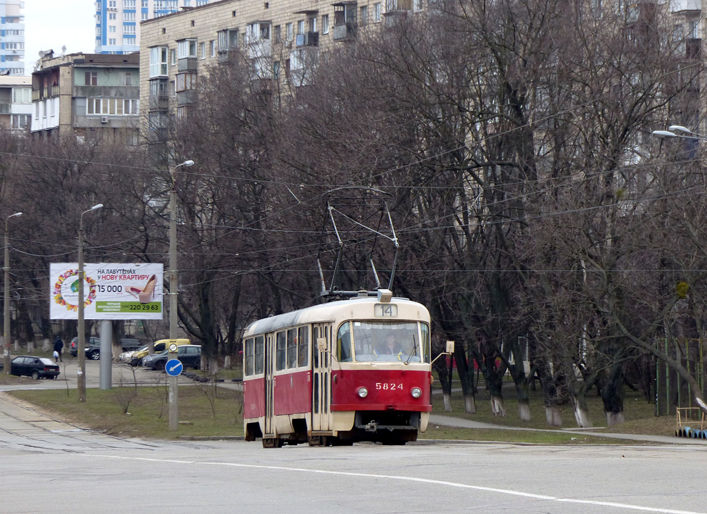 Kyiv, Tatra T3SU # 5824