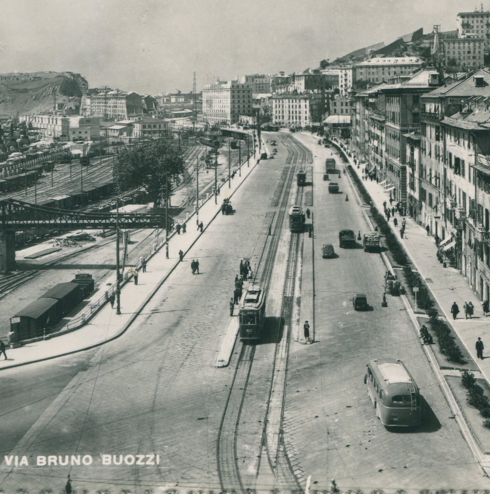 Genoa — Tramway and trolleybus — Old photos