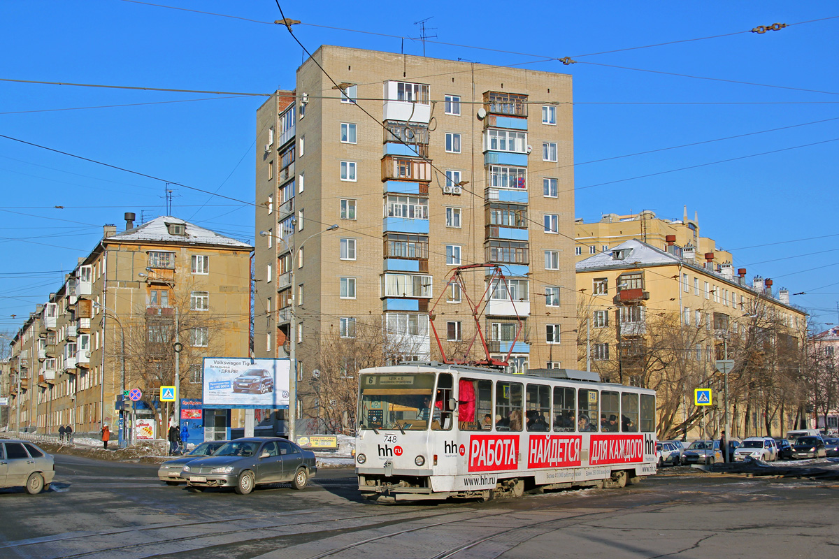 Екатеринбург, Tatra T6B5SU № 748