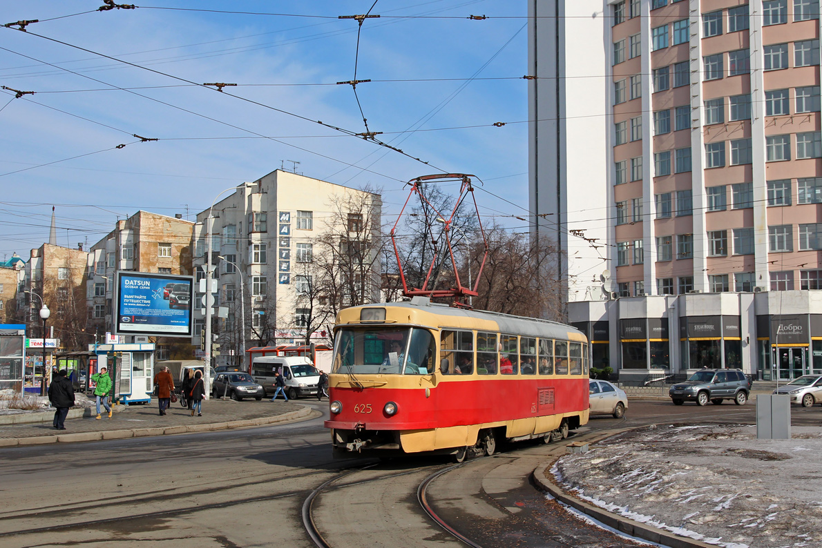 Jekatěrinburg, Tatra T3SU (2-door) č. 625