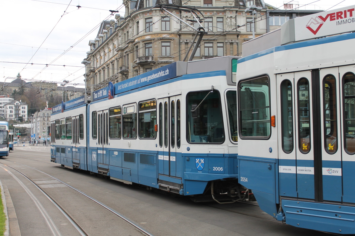 Zurich, SWS/SWP/BBC Be 4/6 "Tram 2000" № 2006