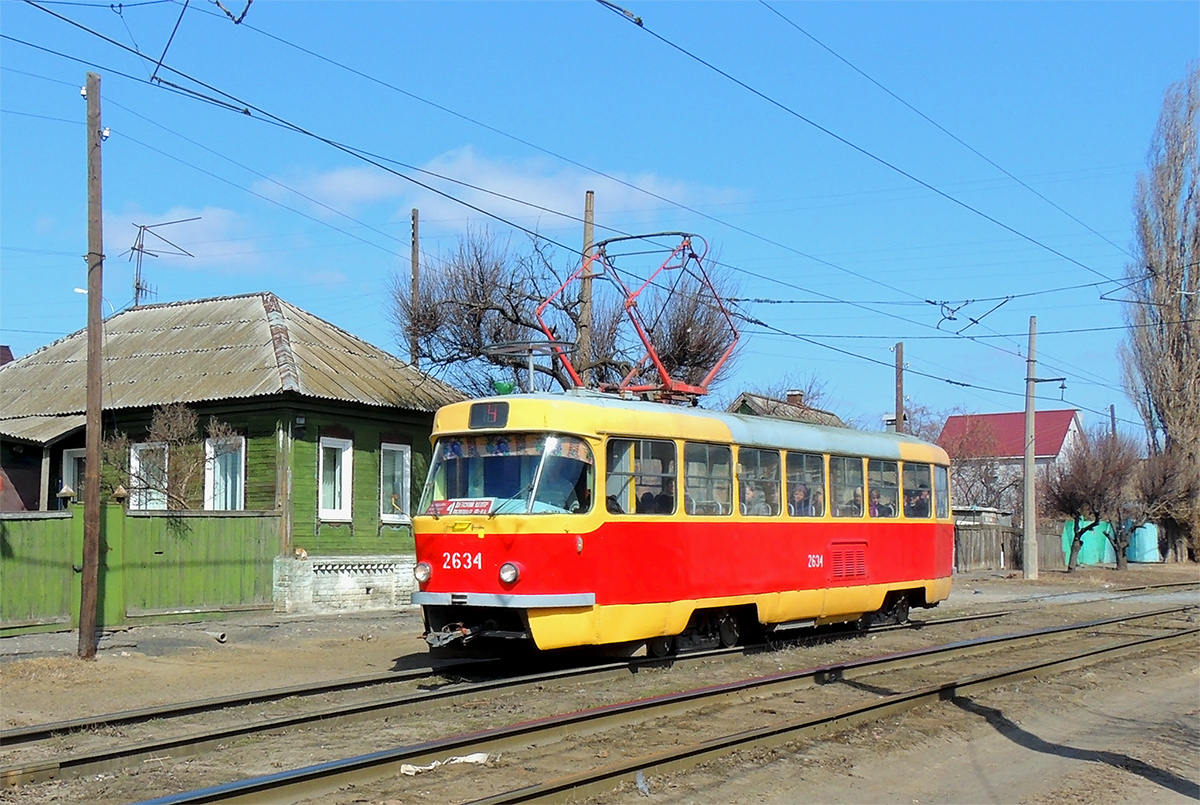 Волгоград, Tatra T3SU (двухдверная) № 2634