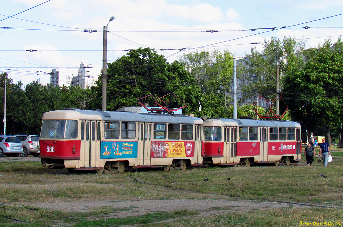 Харьков, Tatra T3SU № 686