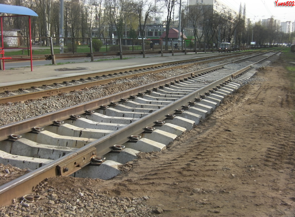 Kyjev — Reconstruction of rapid tramway line: non-rapid section; Kyjev — Tramway lines: Rapid line