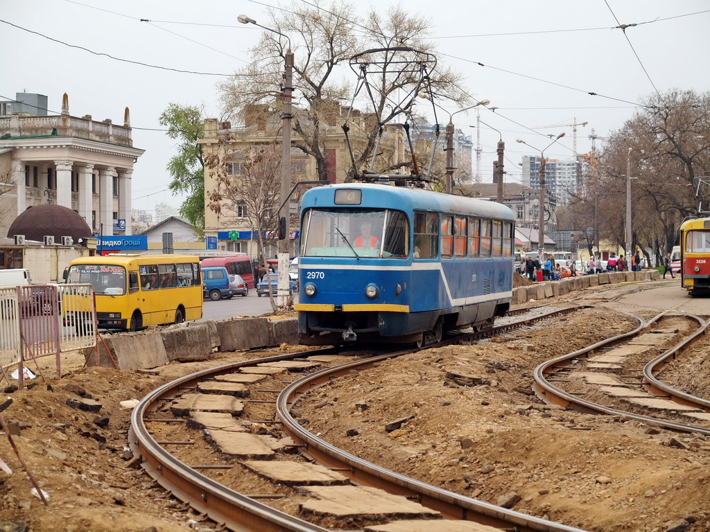 Одесса, Tatra T3R.P № 2970; Одесса — 2016 — Реконструкция путей на Старосенной площади
