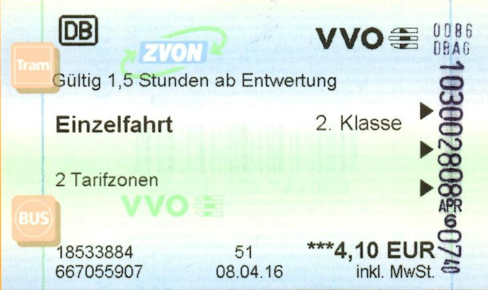 Дрезден — Проездные документы