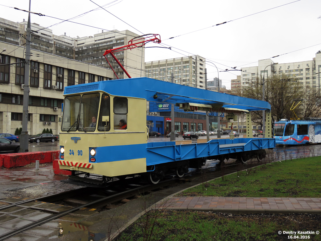 Moskva, SVARZ RT-3 № 3490; Moskva — 117 year Moscow tram anniversary parade on April 16, 2016
