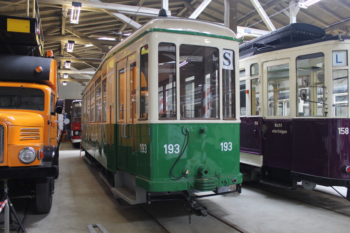 Halle, Lindner 4-axle trailer car Nr 193; Halle — Anniversary: 125 years of electric tramways in Halle (17.04.2016) • Jubiläum: 125 Jahre elektrische Straßenbahn in Halle (17.04.2016)
