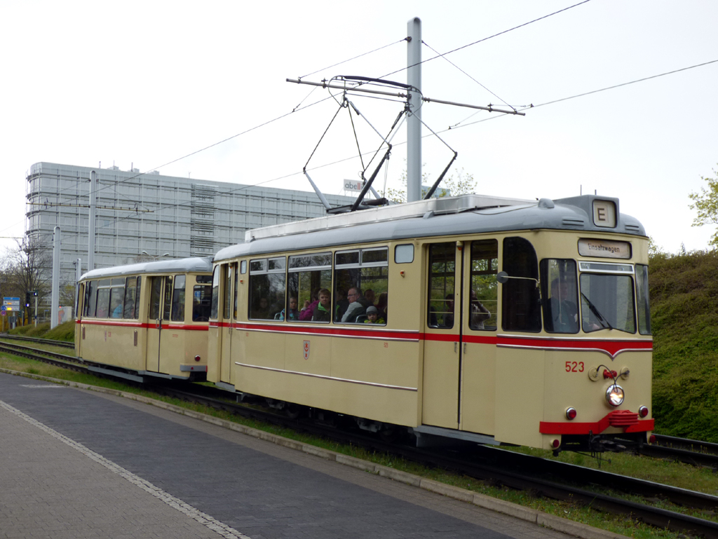 Halle, Gotha T57 № 523; Halle — Anniversary: 125 years of electric tramways in Halle (17.04.2016) • Jubiläum: 125 Jahre elektrische Straßenbahn in Halle (17.04.2016)