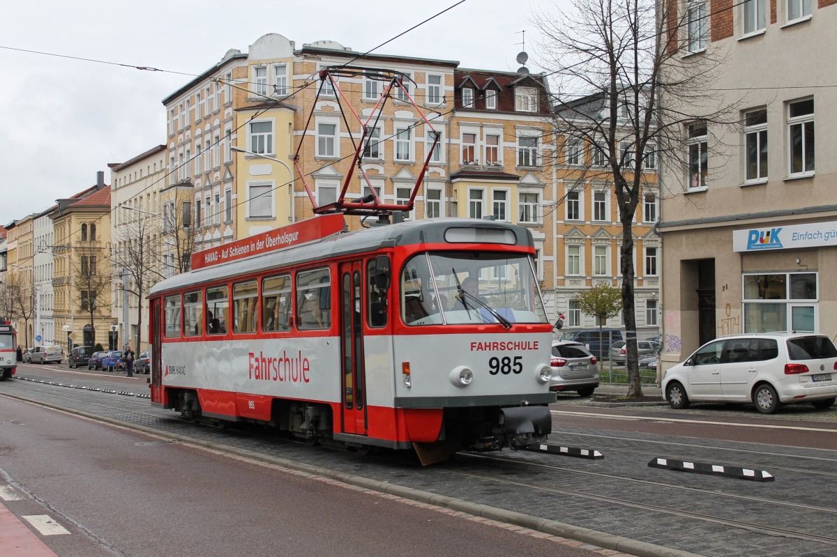 Галле, Tatra T4D № 985; Галле — Юбилей: 125 лет электрических трамваев в Галле (17.04.2016)