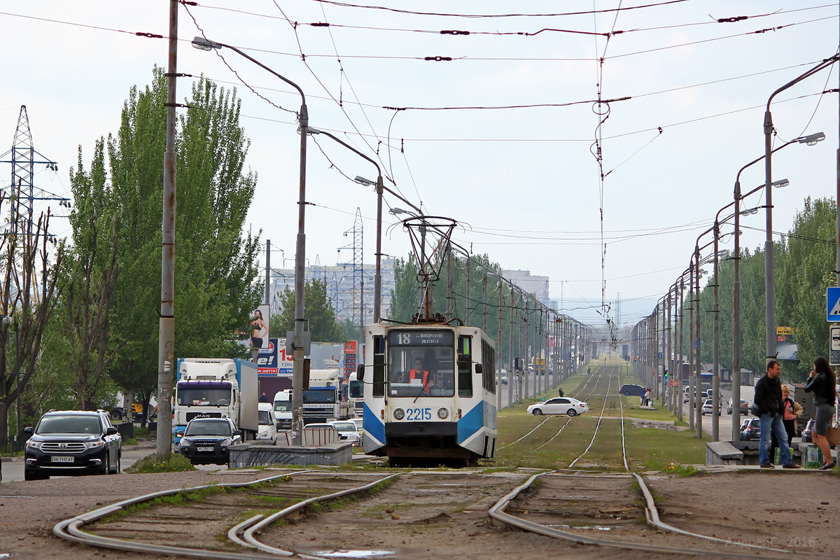 Dnipro, 71-608K nr. 2215; Dnipro — Tram network — left-bank part