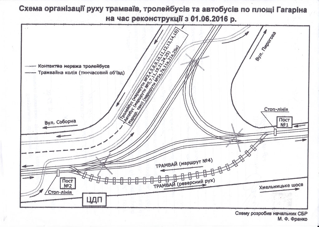 Vinnytsja — Reconstruction of the tram line on Gagarin square