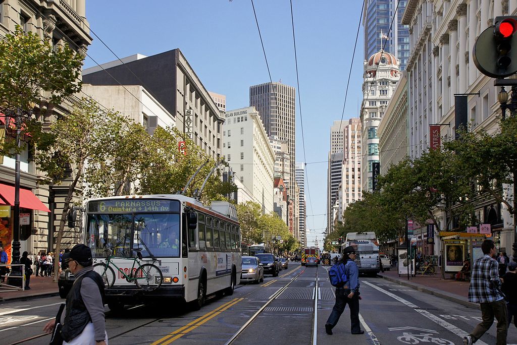 Сан-Франциско, область залива — Разные фотографии; Сан-Франциско, область залива — Трамвайные линии и инфраструктура
