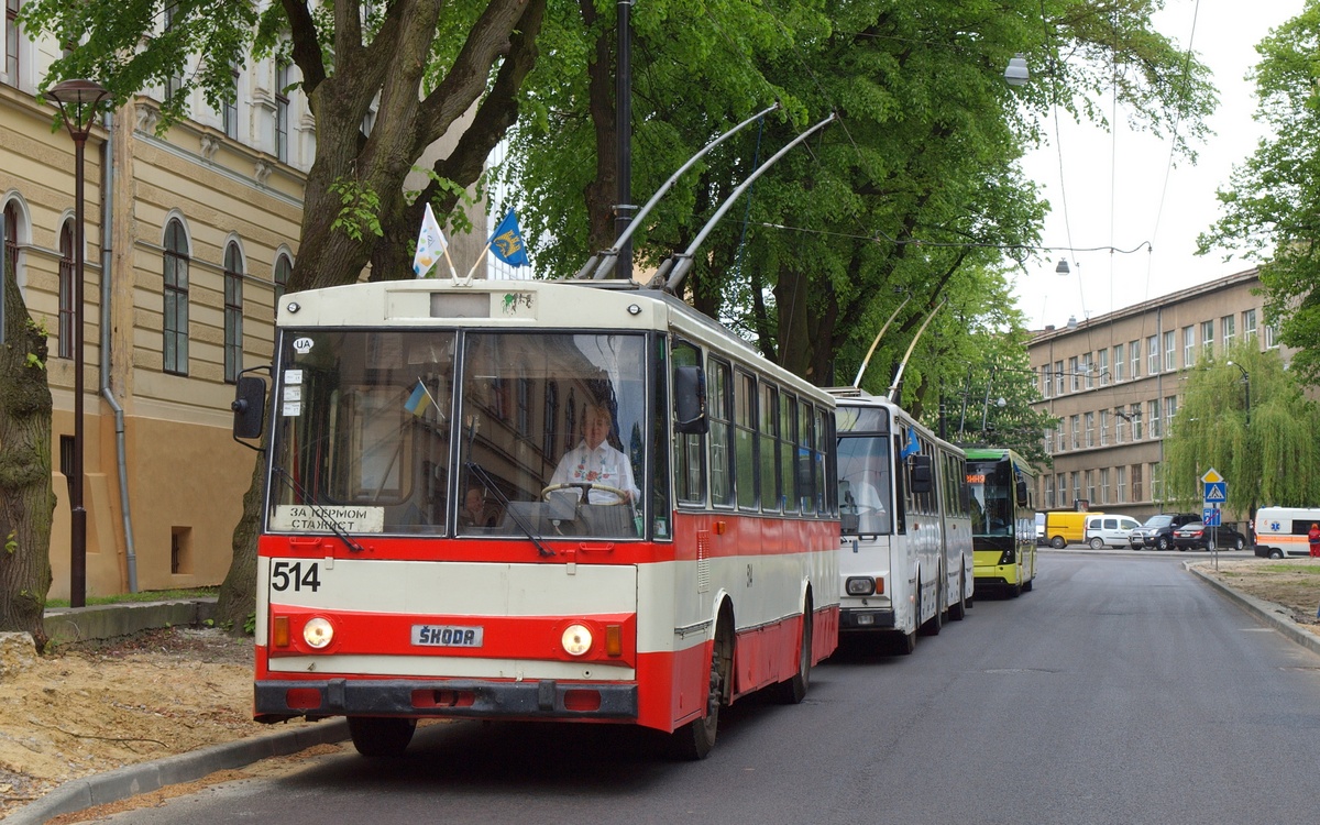 Львов, Škoda 14Tr02/6 № 514; Львов — Парад троллейбусов по случаю празднования 760-летия Львова