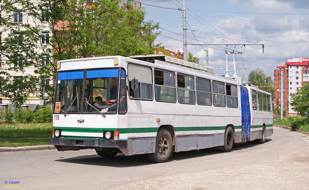 Тернополь, ЮМЗ Т1 № 119; Тернополь — Экскурсия на троллейбусе ЮМЗ Т1 #119 и Škoda 14Tr # 101, 15.05.2016