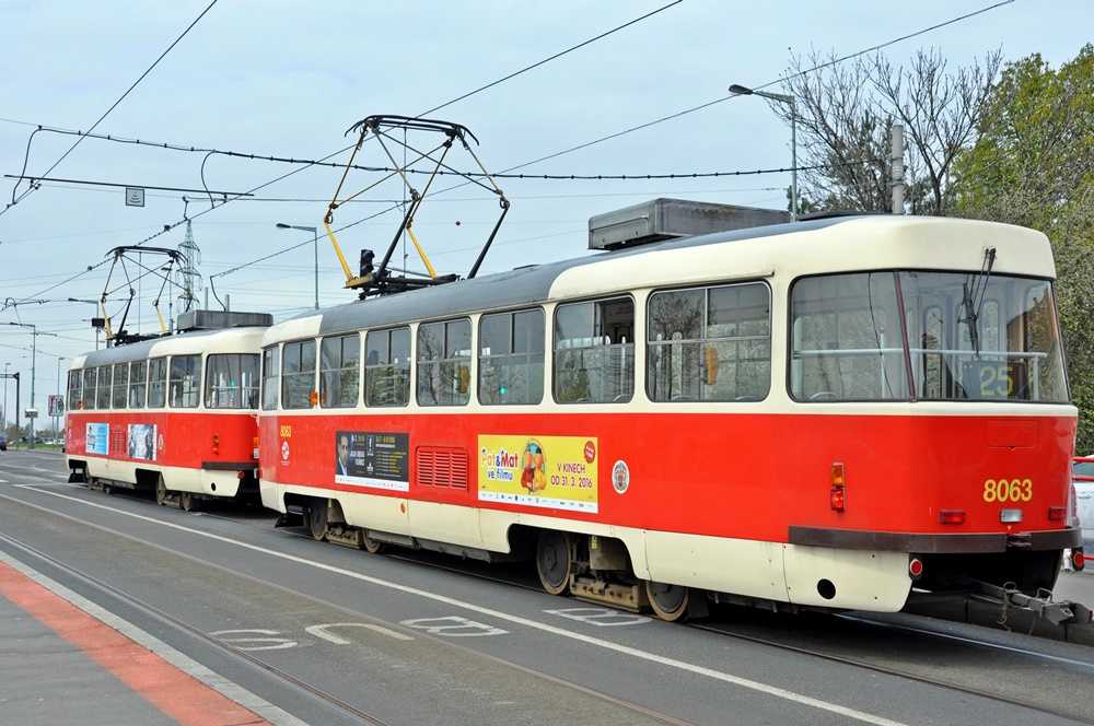 Прага, Tatra T3M2-DVC № 8063