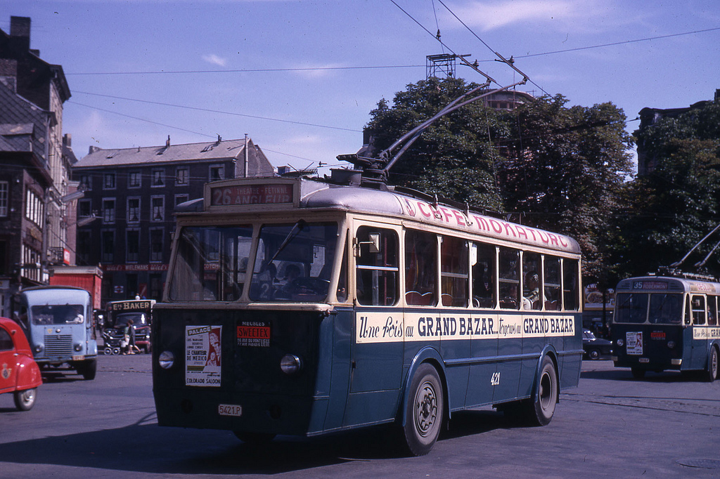 Льеж, FN TB I (T32) № 421; Льеж — Old Photos (trolleybus)